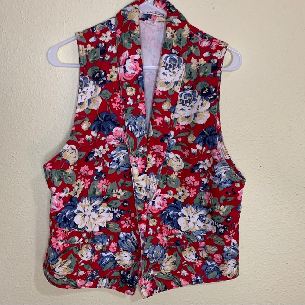 Vintage Norm Thompson floral vest